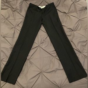 Men’s Moschino Dress Pants Black Pinstripe Wool